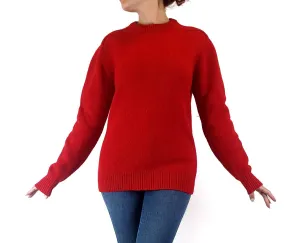 Regine vintage 100% shetland wool red knit jumper size 12 (best fits size 10)