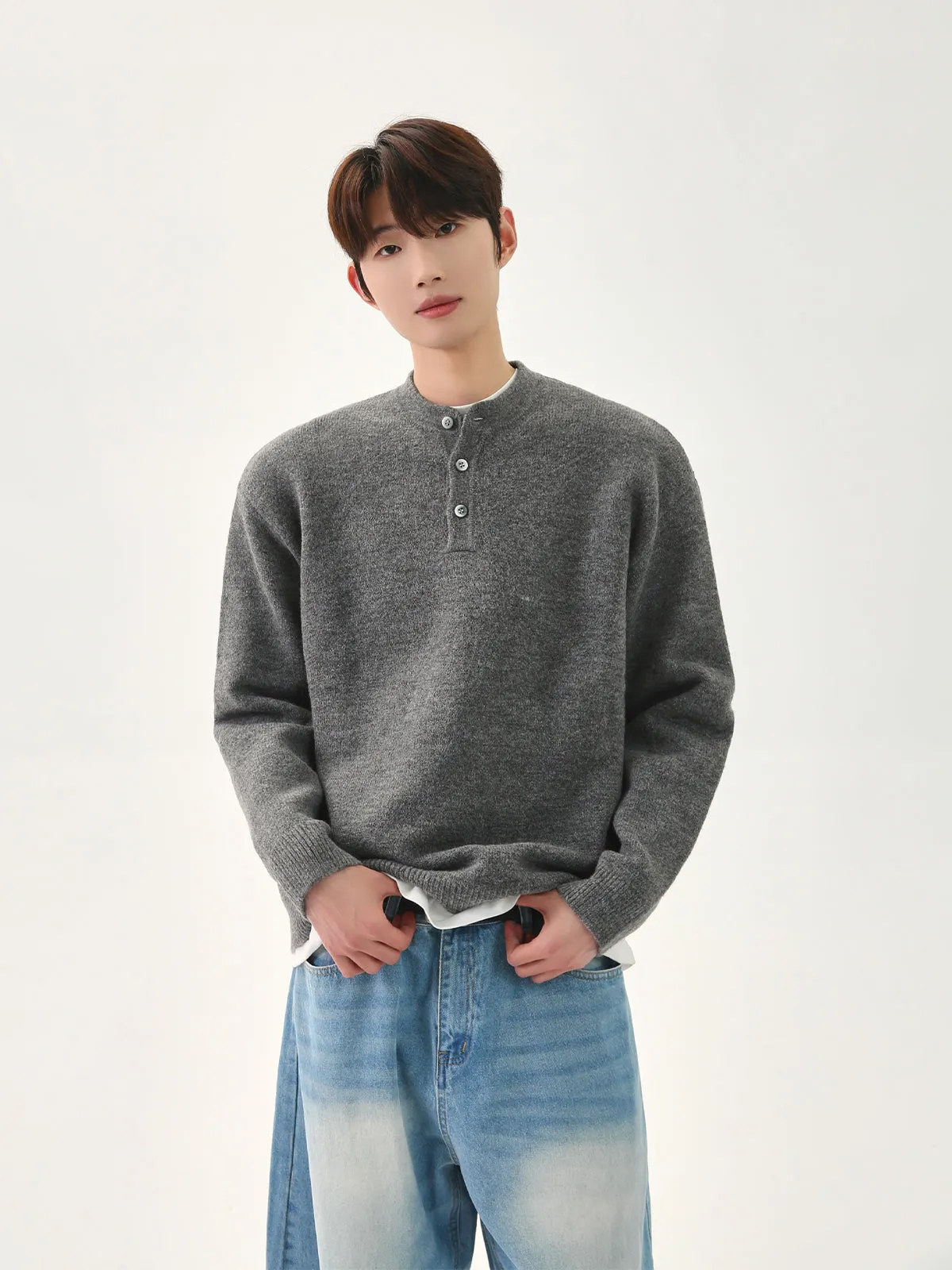 Retro Polo Knit Tops CBJ0109