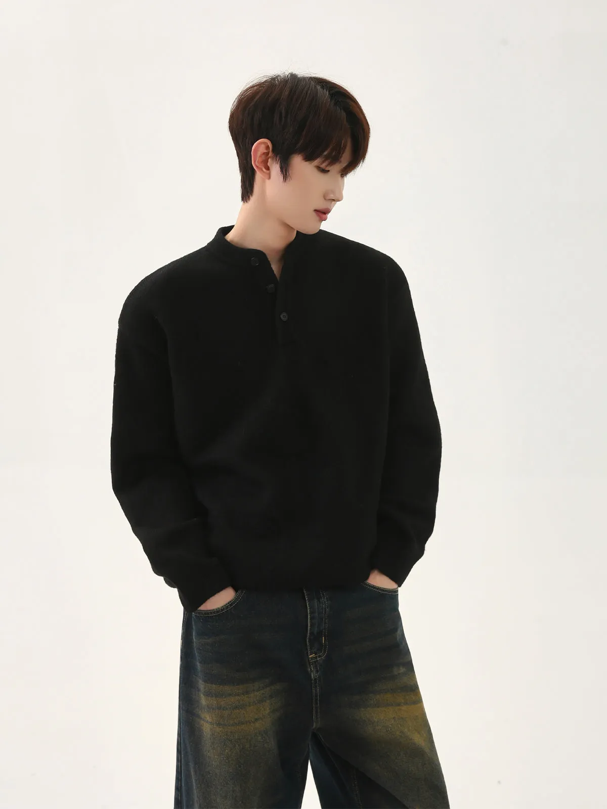 Retro Polo Knit Tops CBJ0109