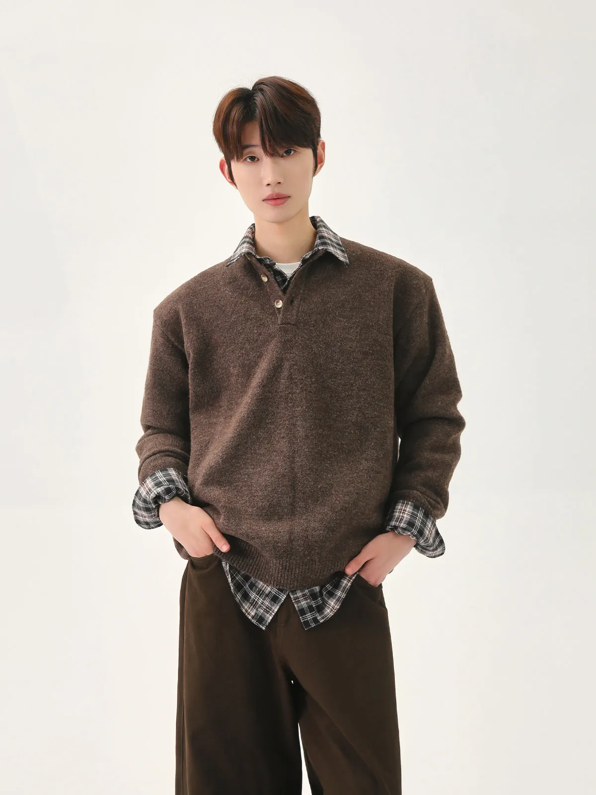 Retro Polo Knit Tops CBJ0109