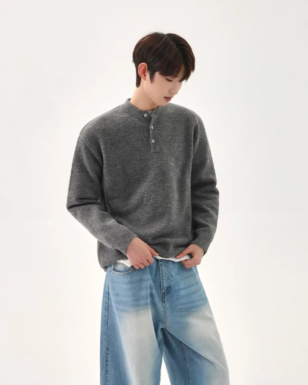Retro Polo Knit Tops CBJ0109