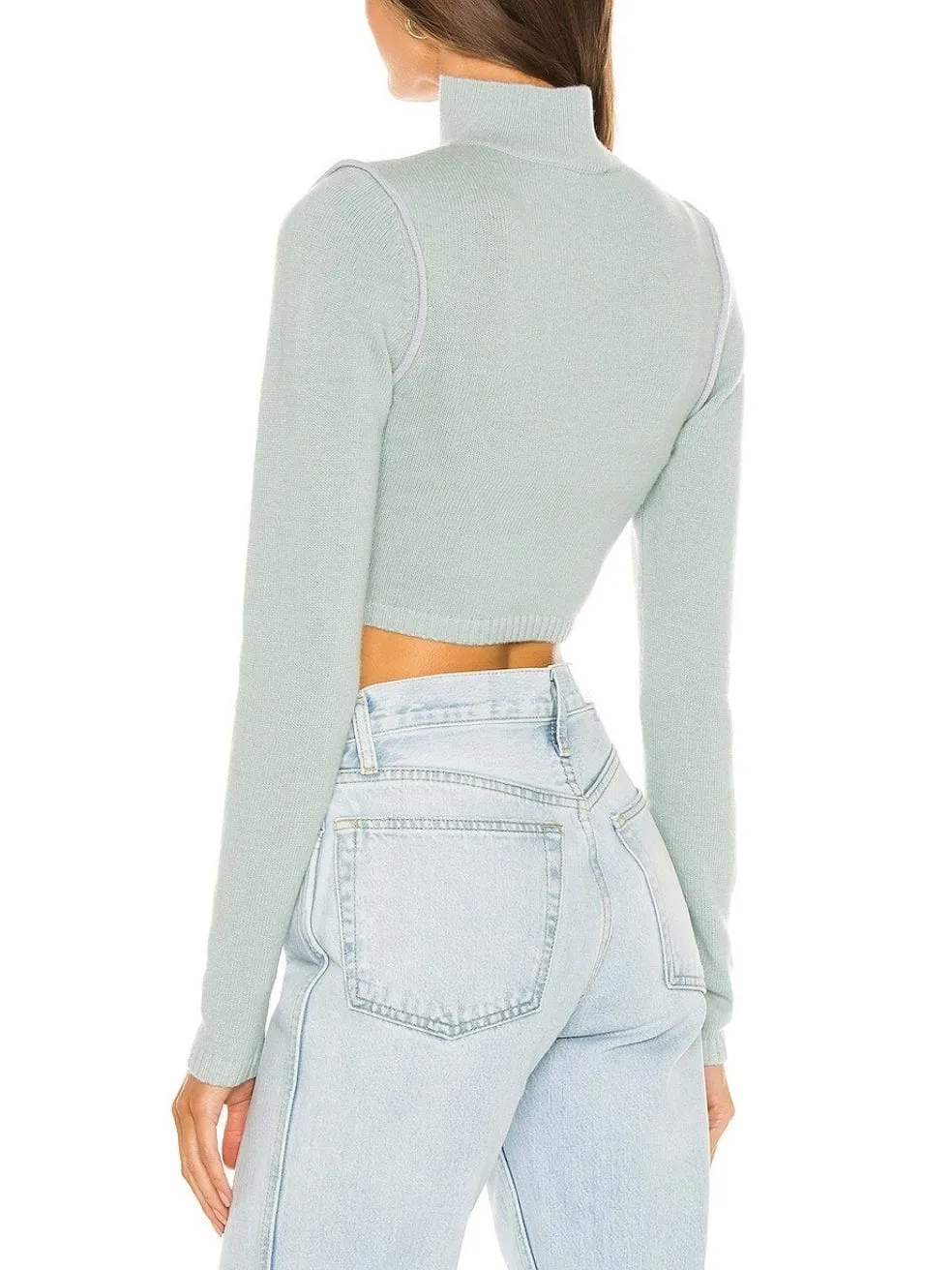 Rib Knit Cardigan and Bra Set