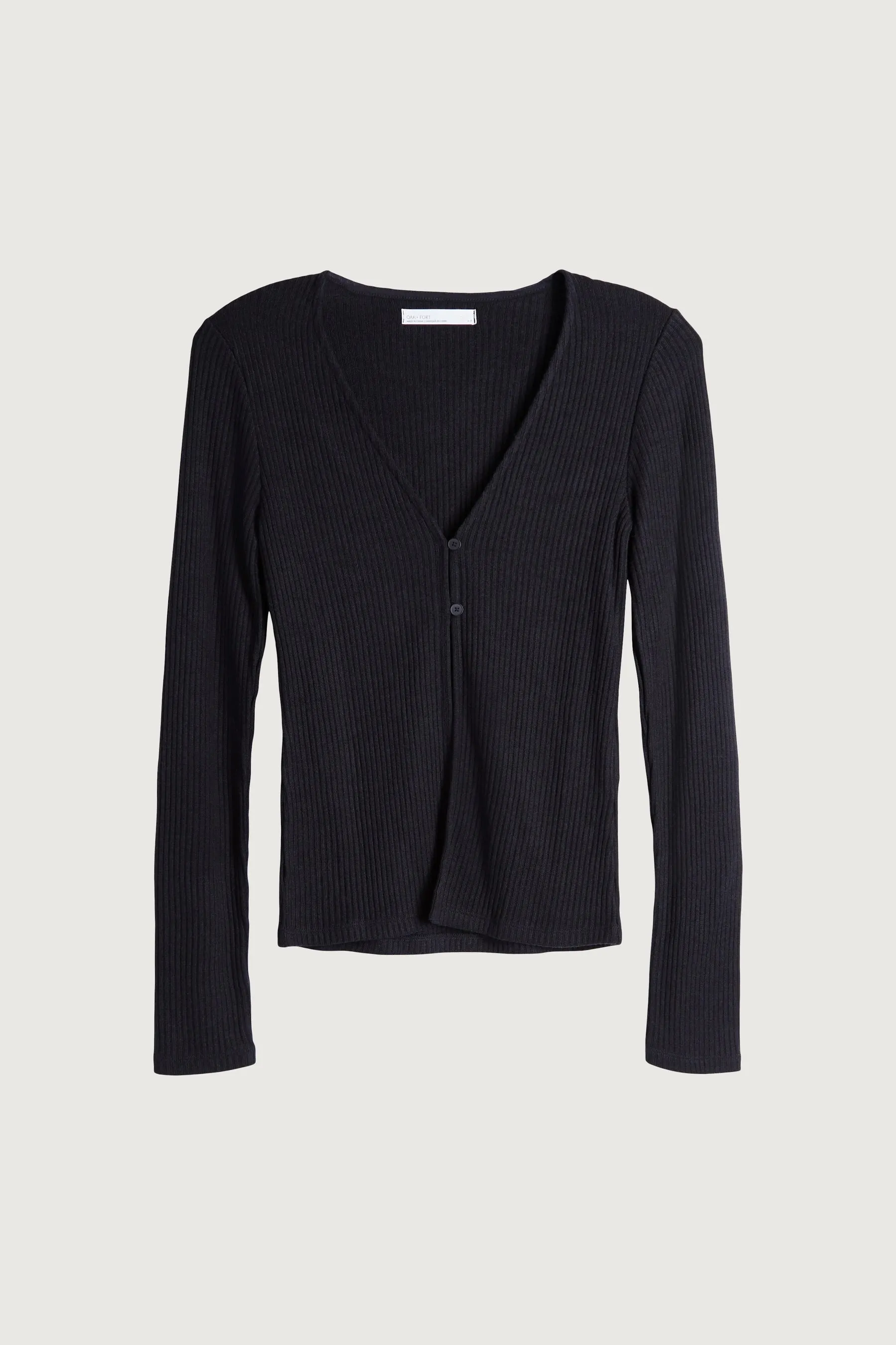 Rib Knit Open Front Top