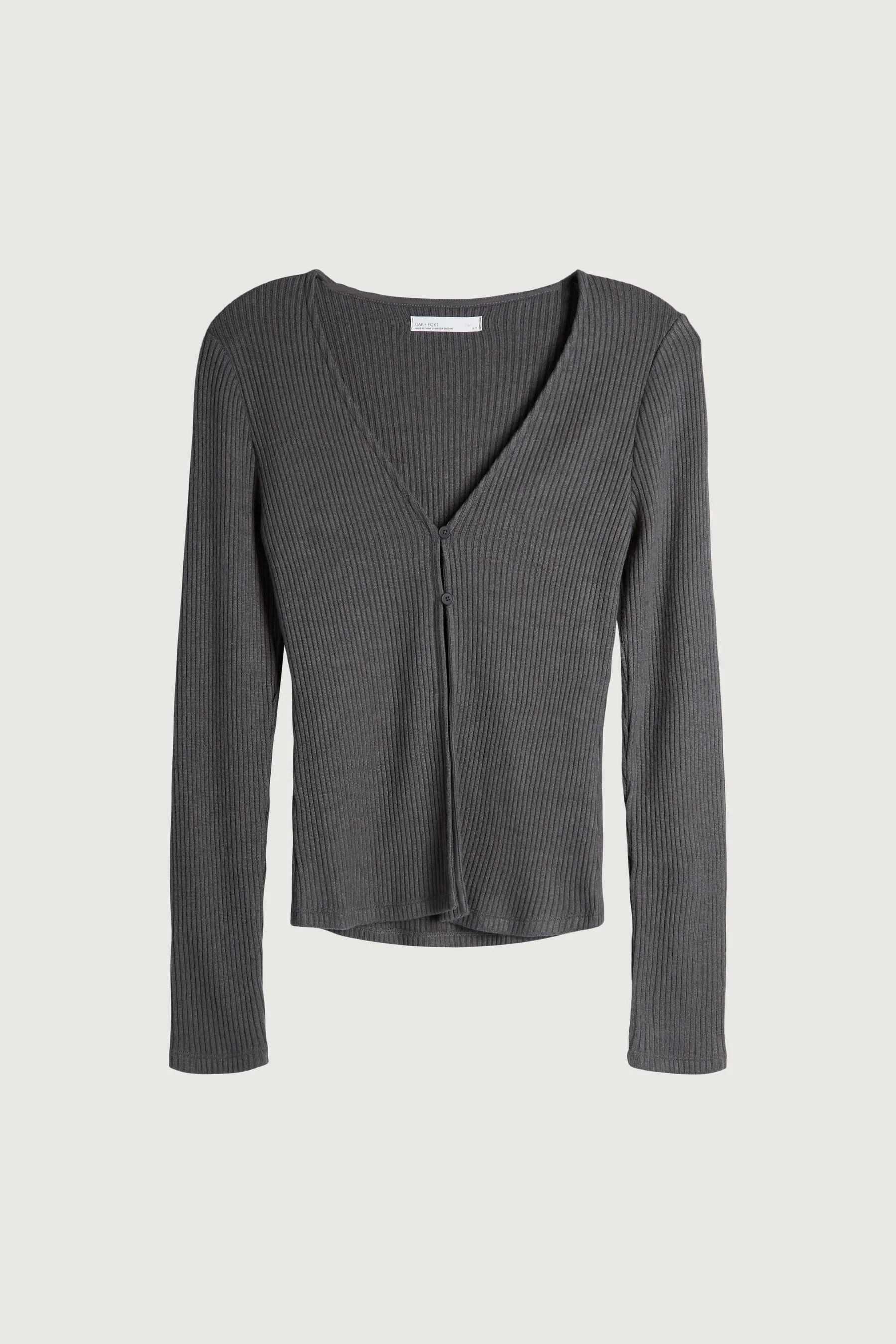 Rib Knit Open Front Top