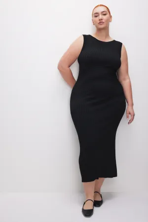 Rib Scoop Back Dress
