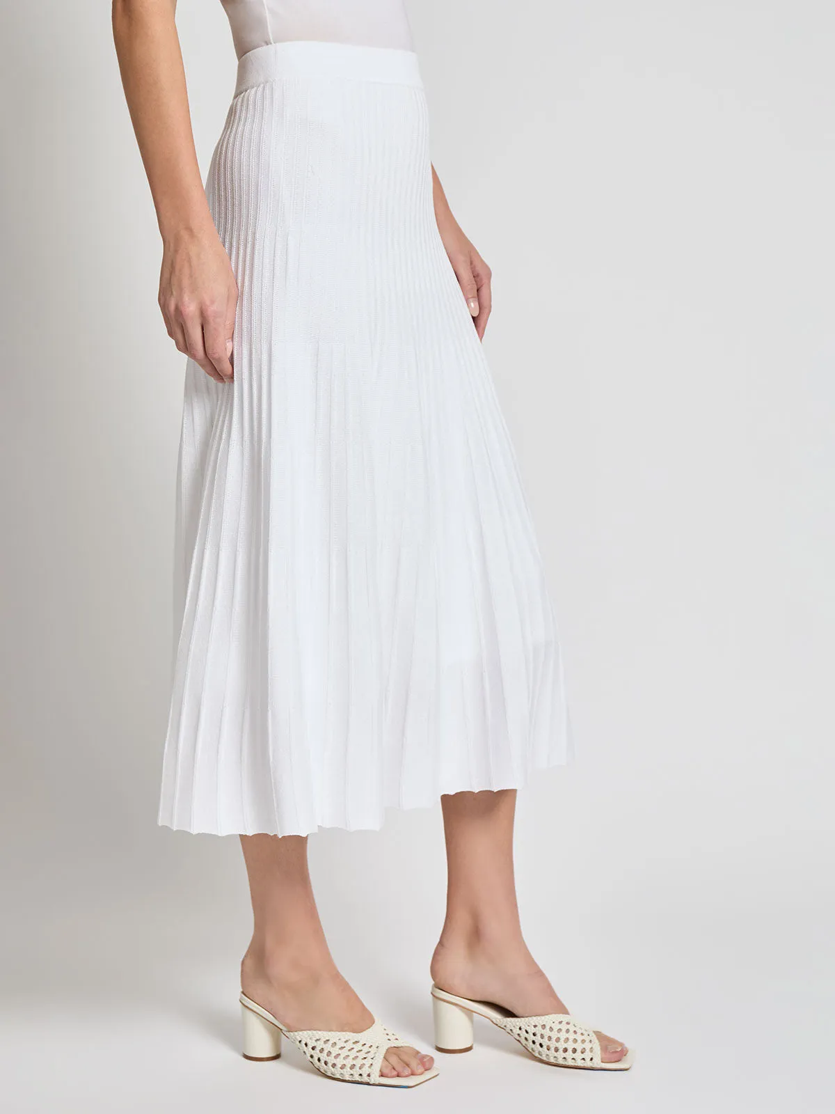 Ribbed A-Line Knit Midi Skirt - Vanity Fit