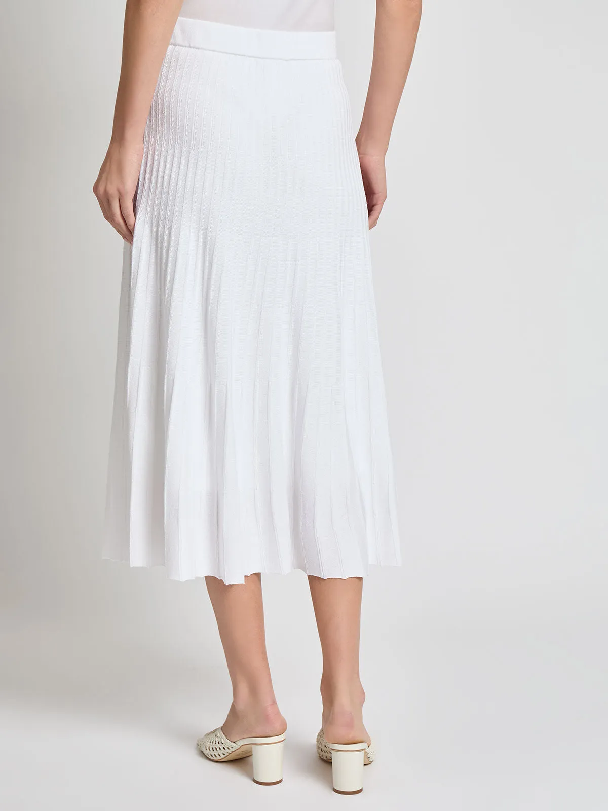 Ribbed A-Line Knit Midi Skirt - Vanity Fit