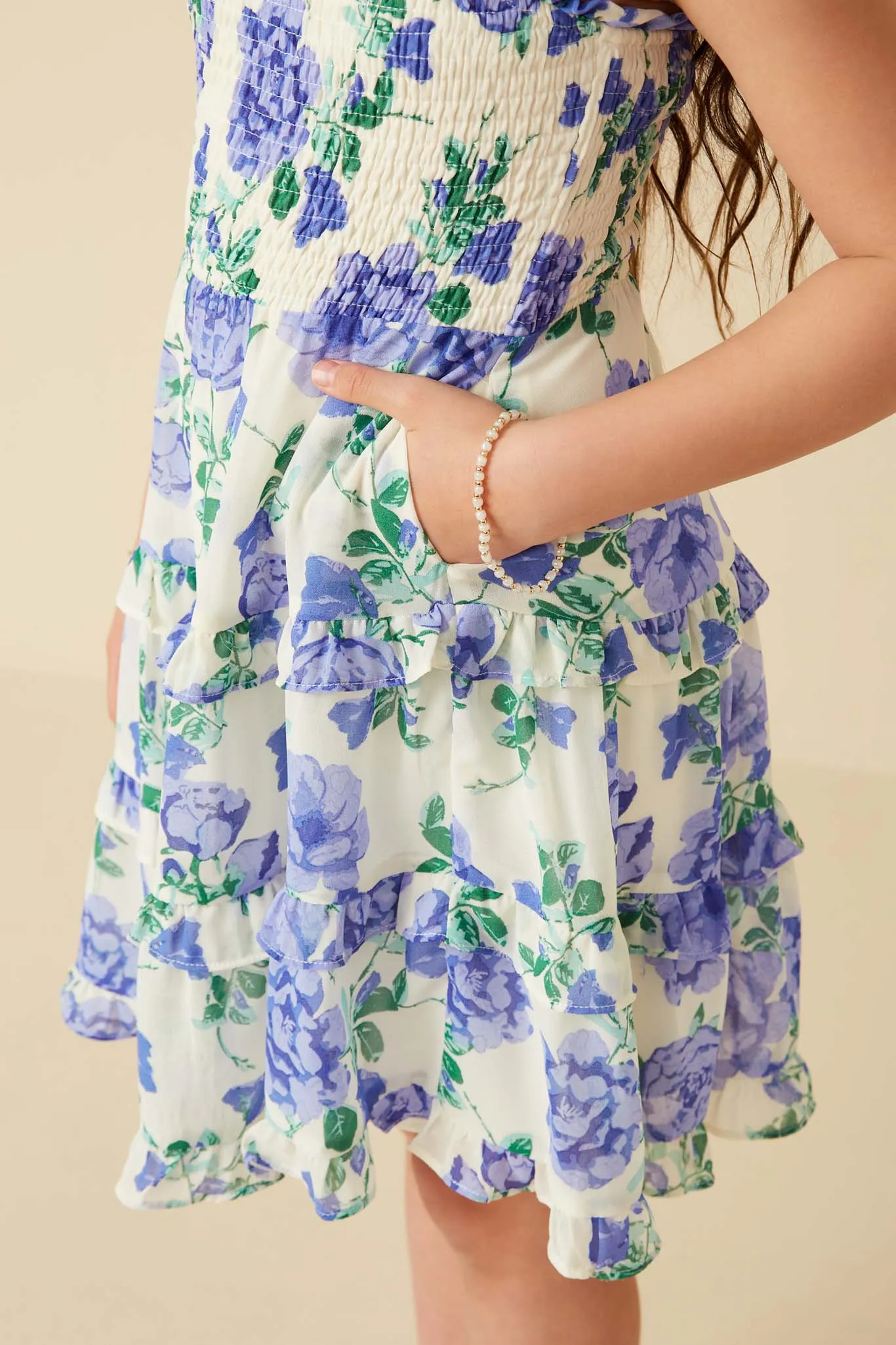 Romantic Floral Smocked Tank Dress