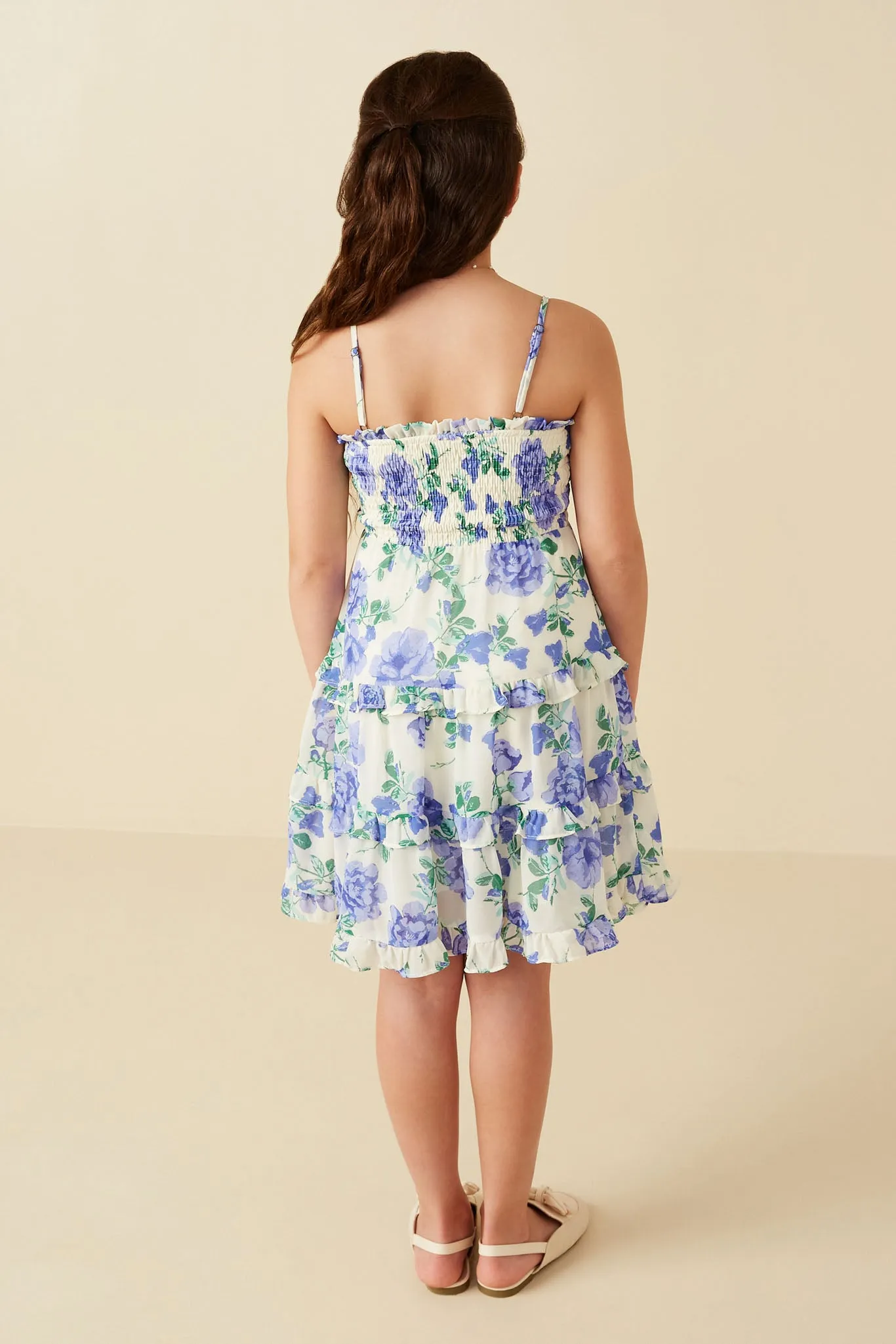Romantic Floral Smocked Tank Dress