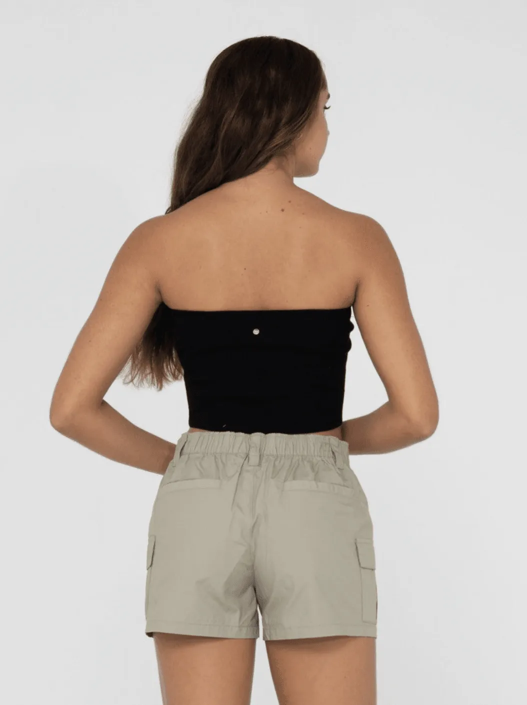 RUSTY Amelia Strapless Knit Top - Black