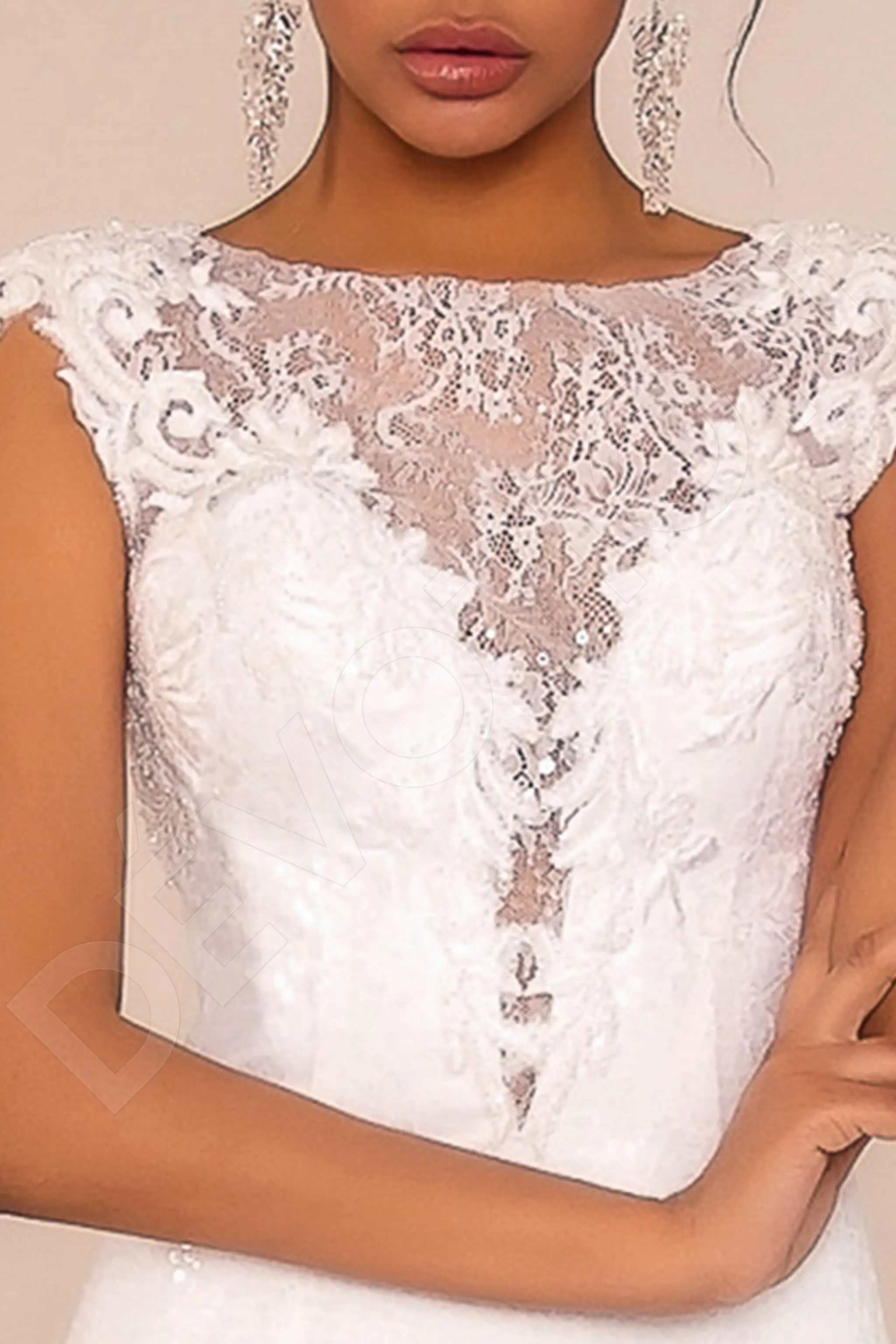 Rylinn Sheath/Column Boat/Bateau White Wedding dress