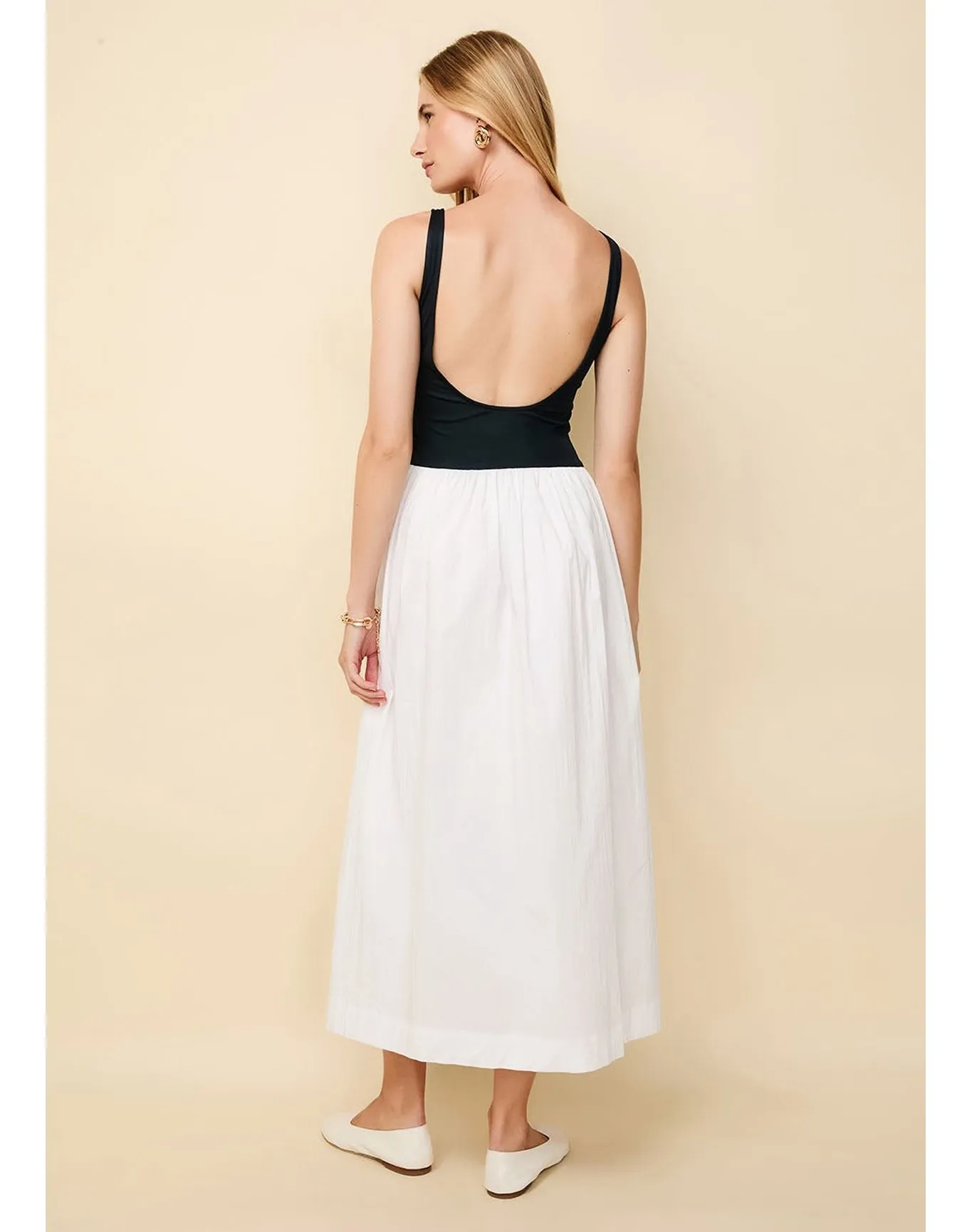 Samantha Dress & | French Navy/Ecru