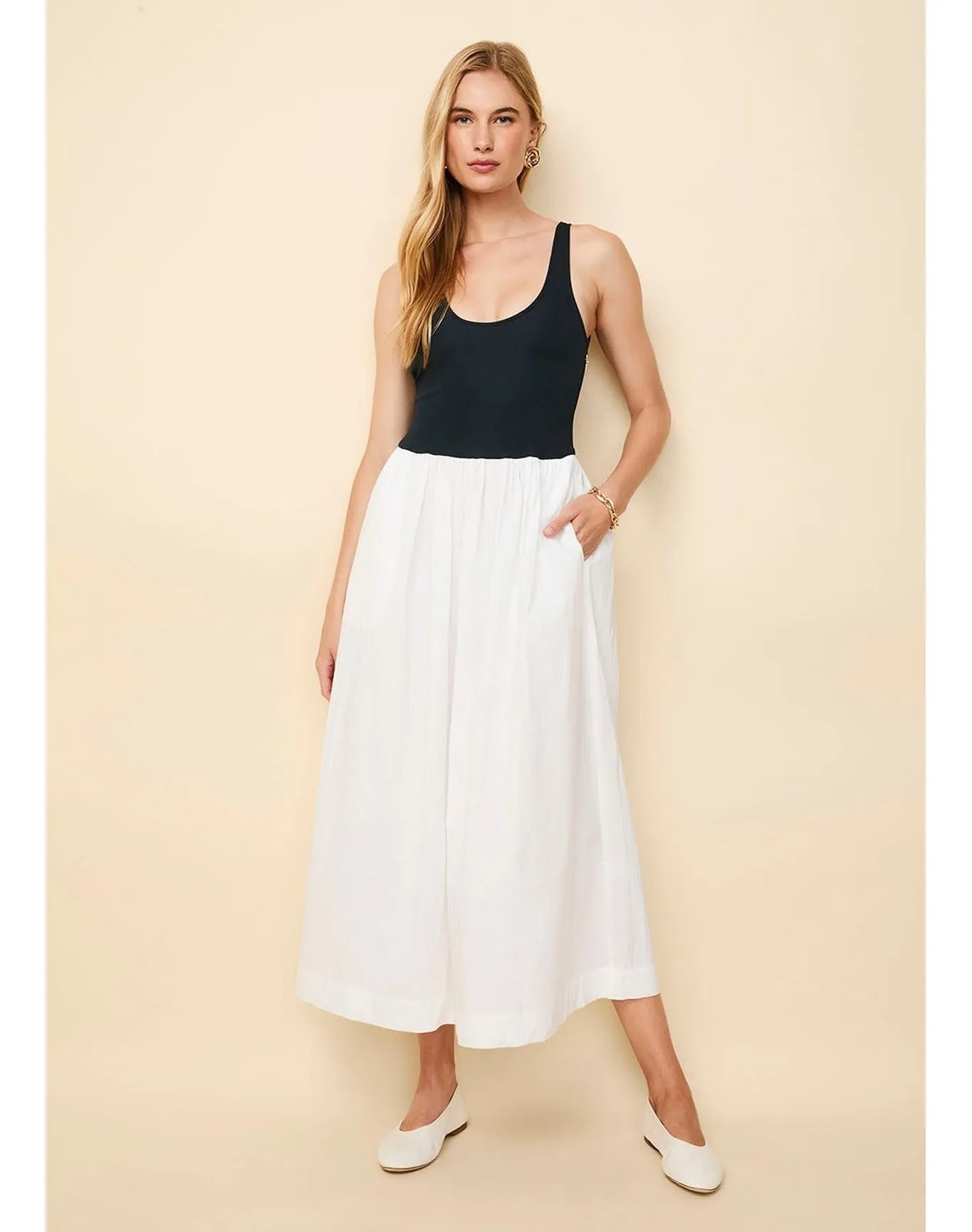 Samantha Dress & | French Navy/Ecru
