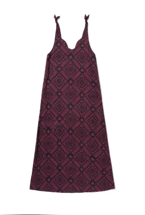 SAMPLE - Tie Tank Dress - MAXI - Indigo Floral