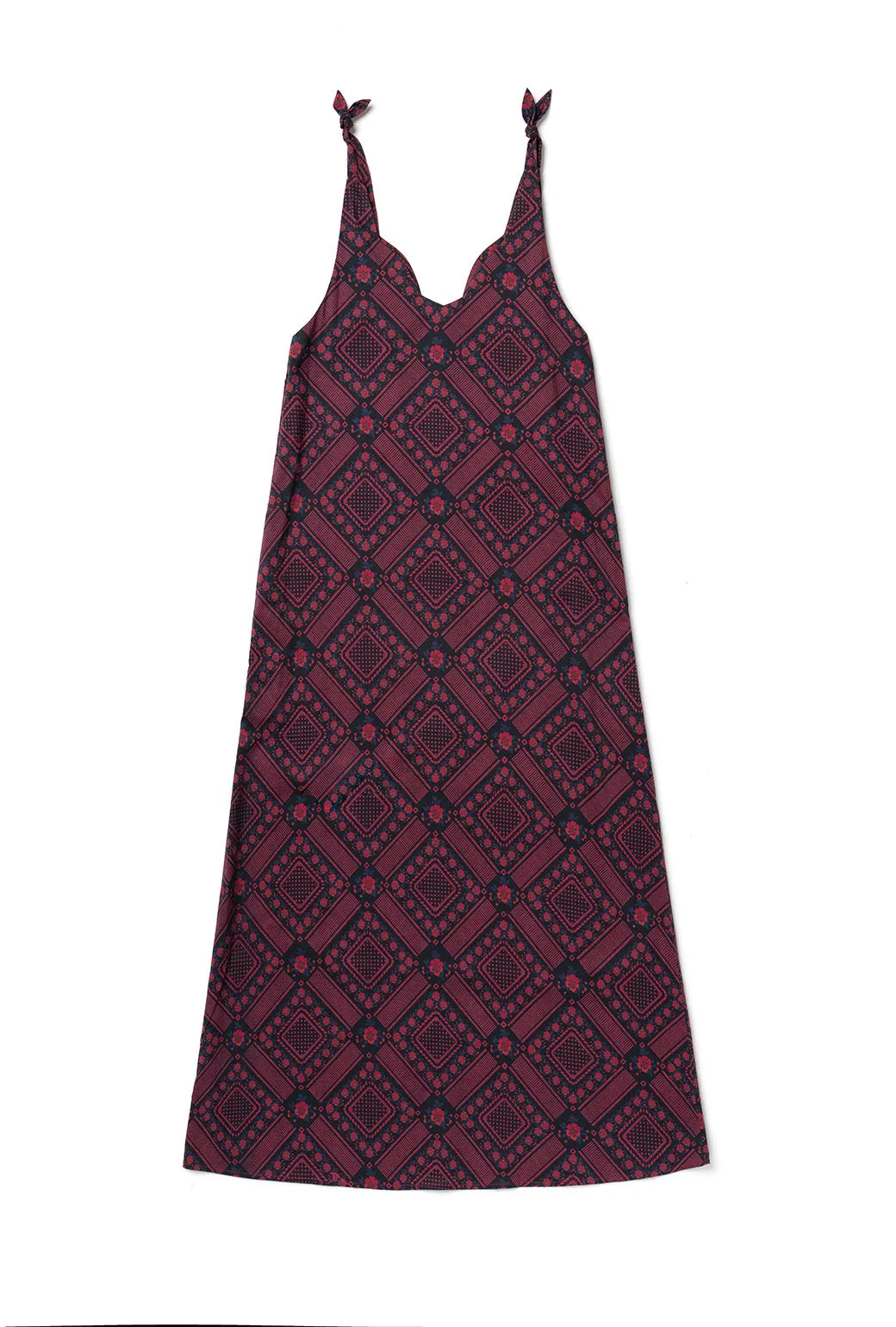 SAMPLE - Tie Tank Dress - MAXI - Indigo Floral