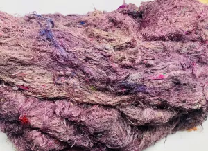 Sari Silk Waste Batts - Lavender