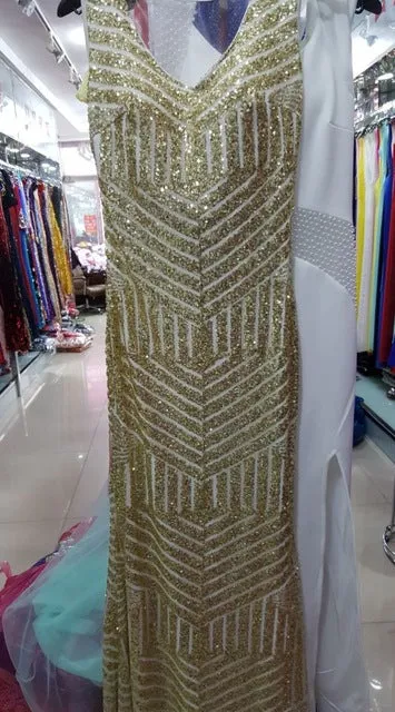 Sequined Lace Party gowns Long Evening Dress