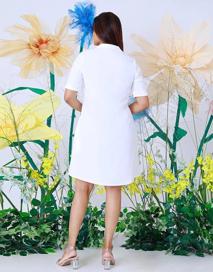 Shirt Dress with Hand Painted