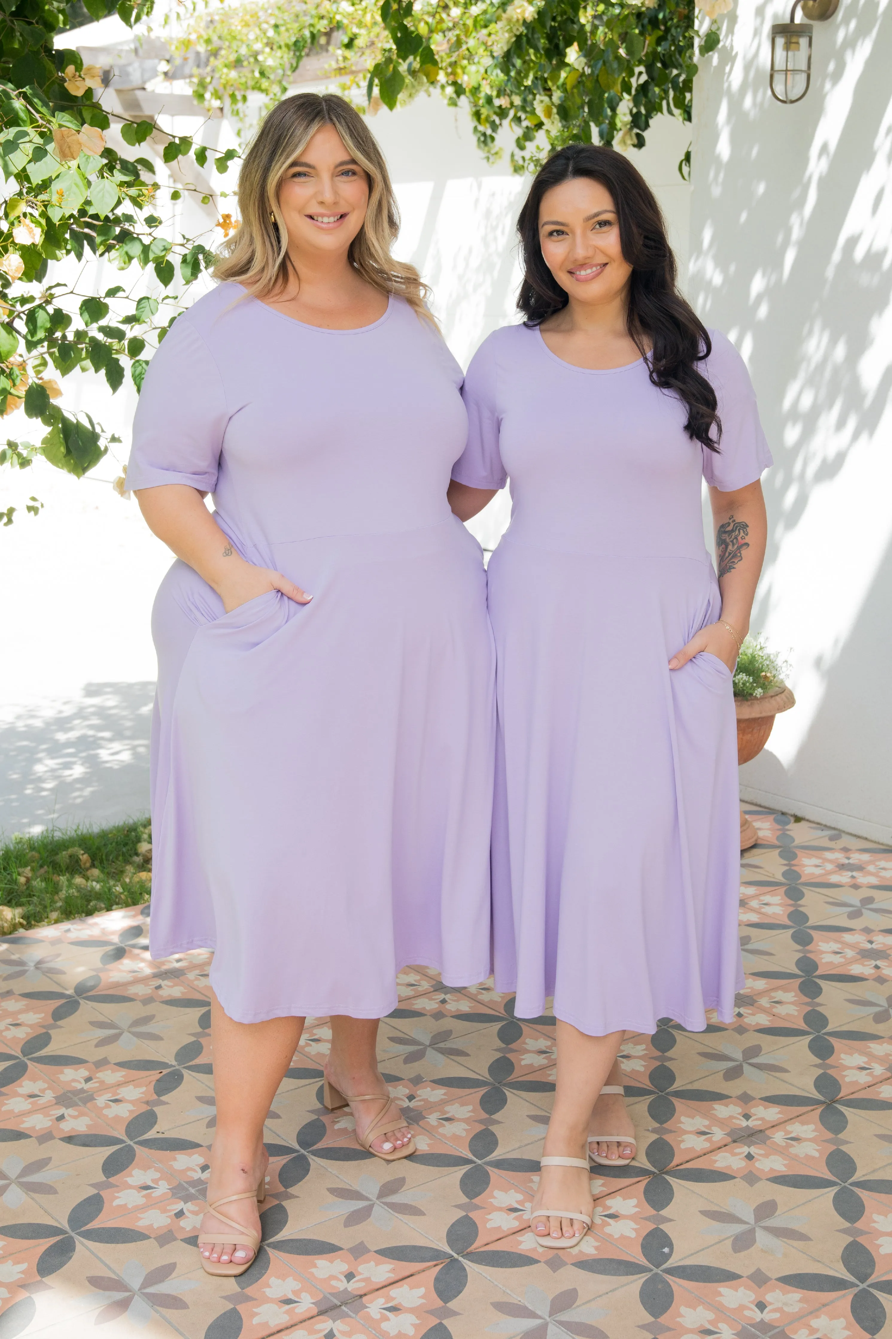Short Sleeve Penelope Dress | Mermaid | FINAL SALE