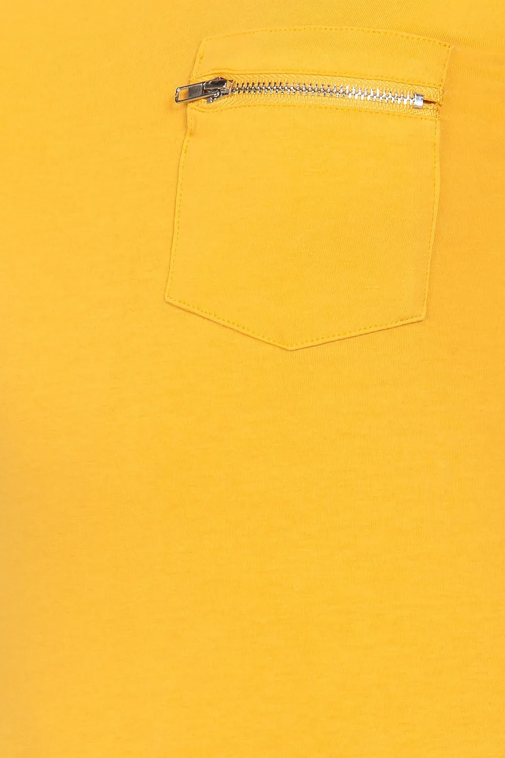 Short Slv Top W/zipper Pocket