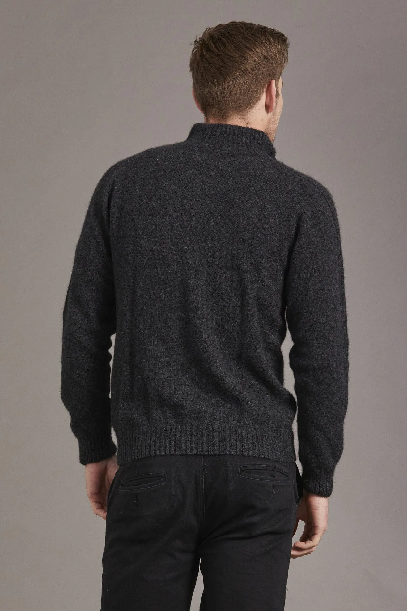 Short Zip Rib Sleeve Sweater McDonald
