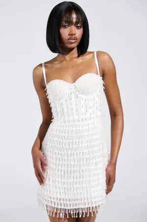 SHOW STOPPER BEADED MINI DRESS