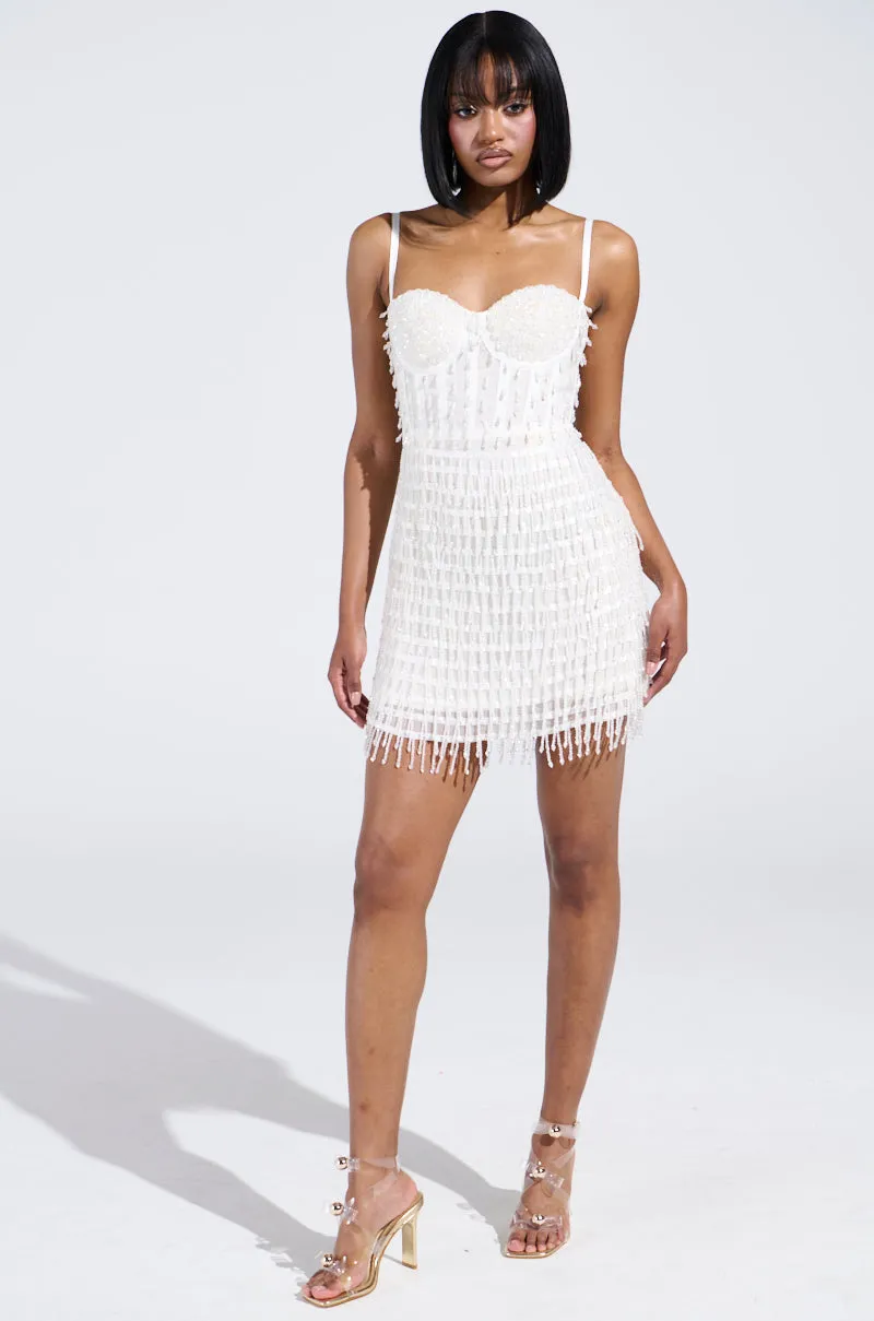 SHOW STOPPER BEADED MINI DRESS