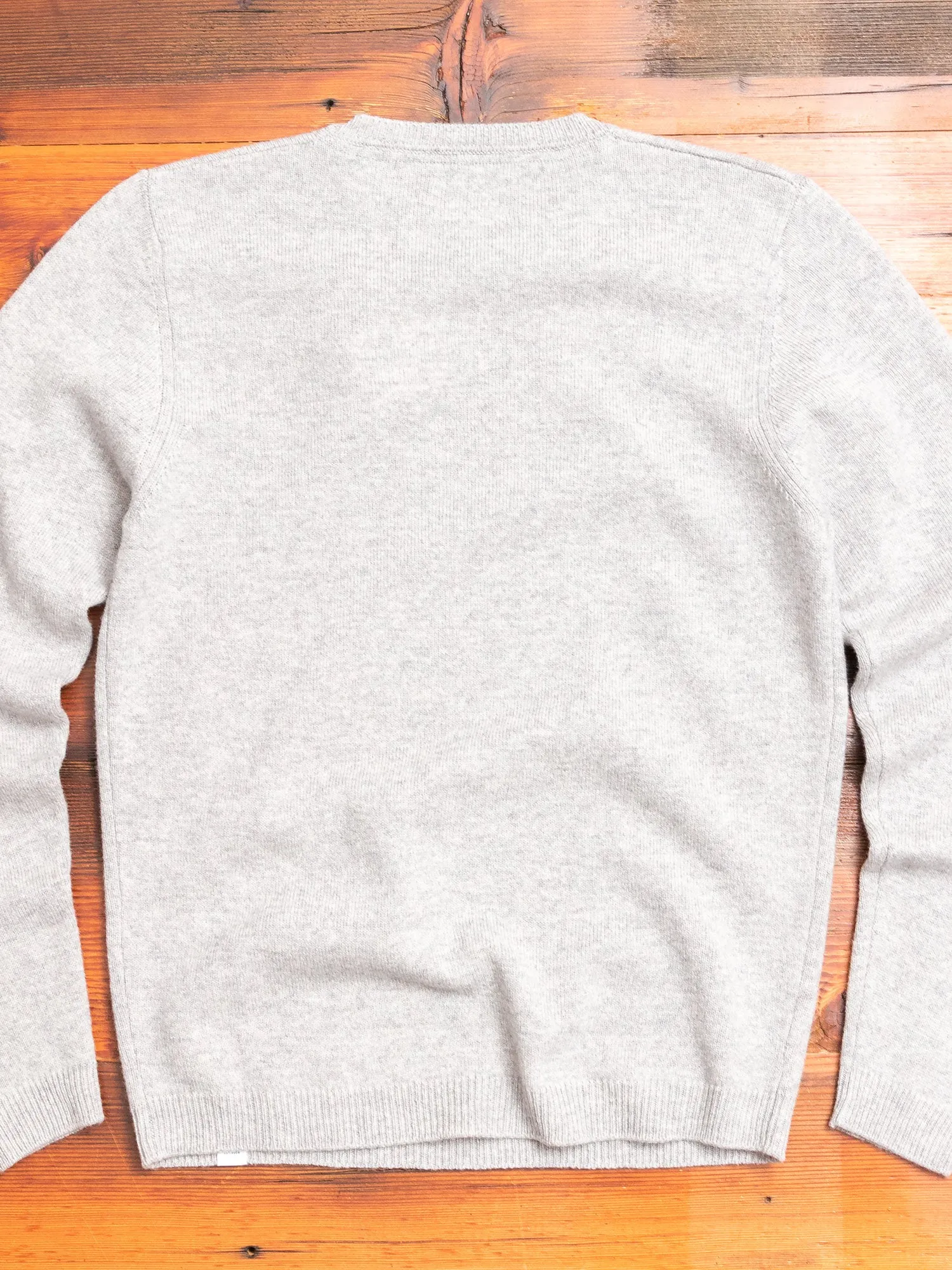 Sigfred Lambswool Sweater in Light Grey Melange