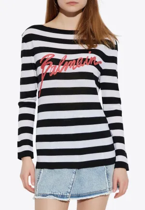 Signature Logo Striped Sweater