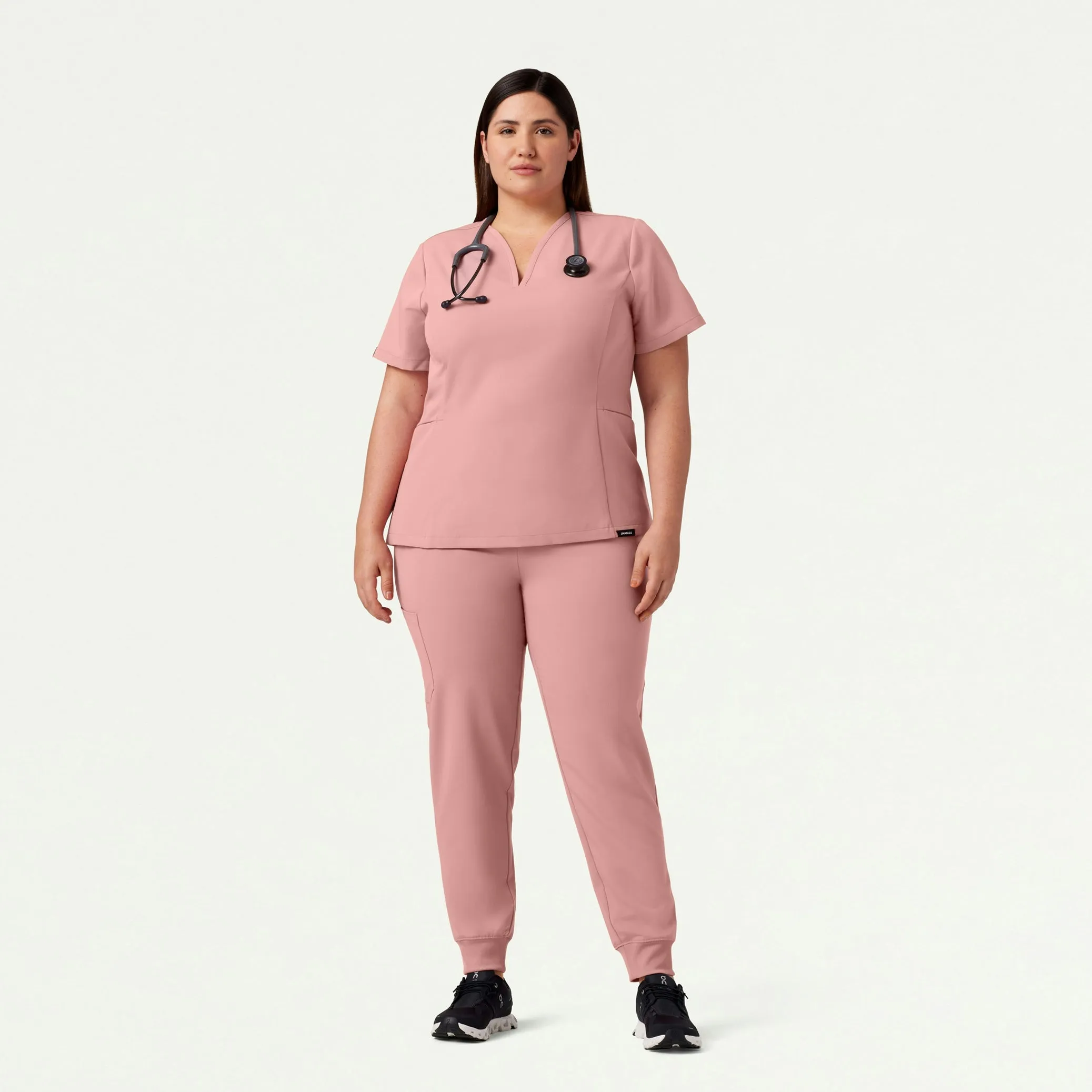 Silex Slim Knit-Waist Scrub Jogger - Mauve