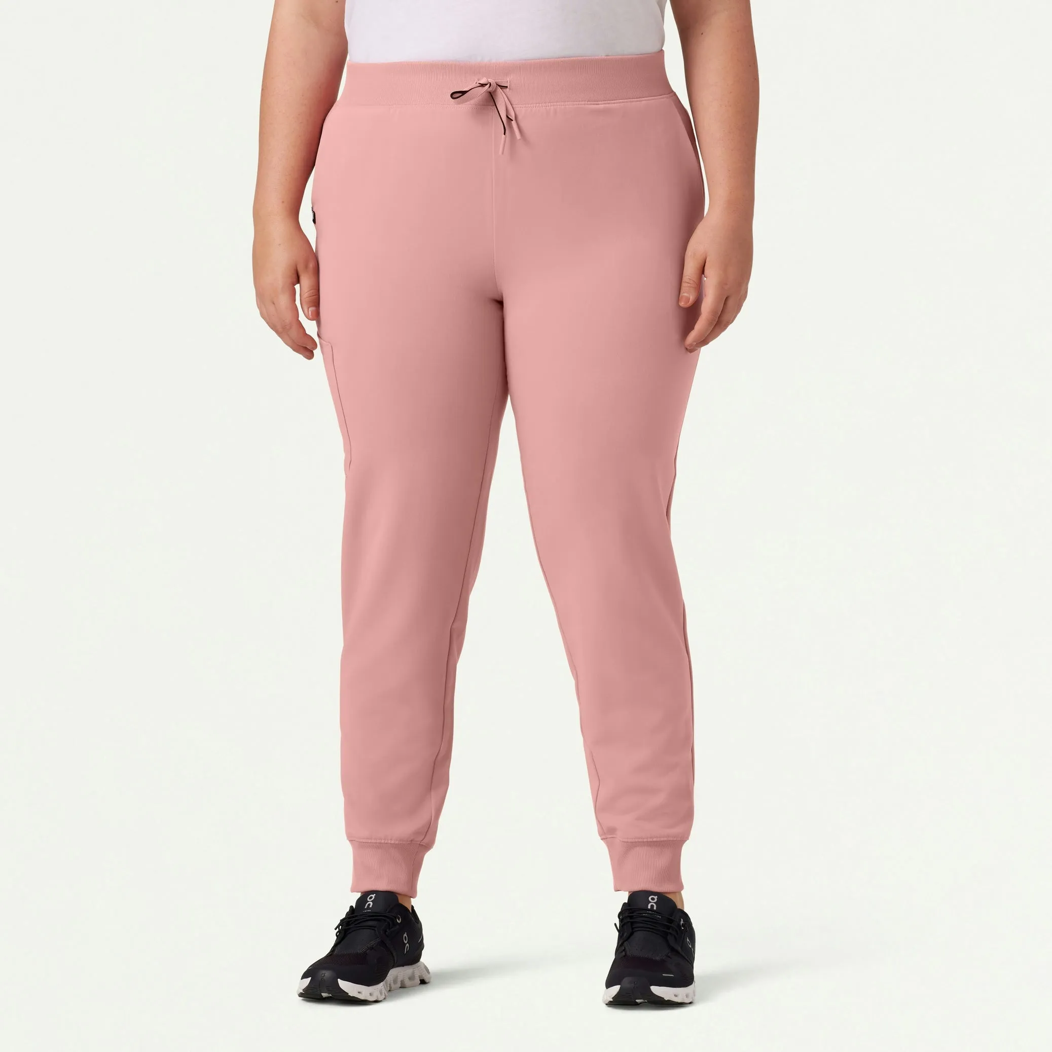 Silex Slim Knit-Waist Scrub Jogger - Mauve