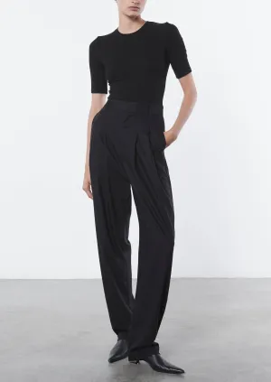 Silk Knit Half Sleeve Crew