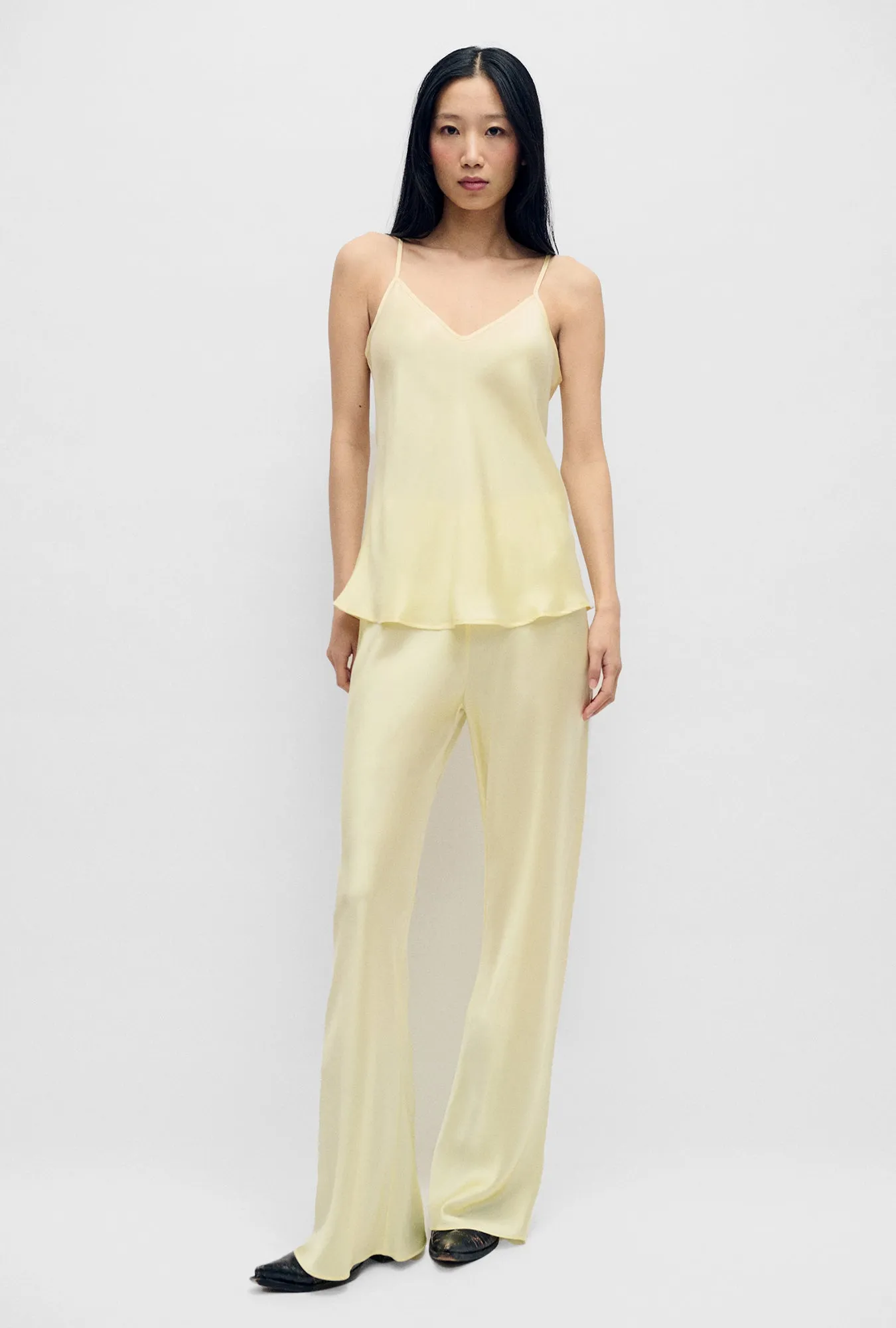 Silk Laundry | Bias Cut Cami - Vanilla Flower
