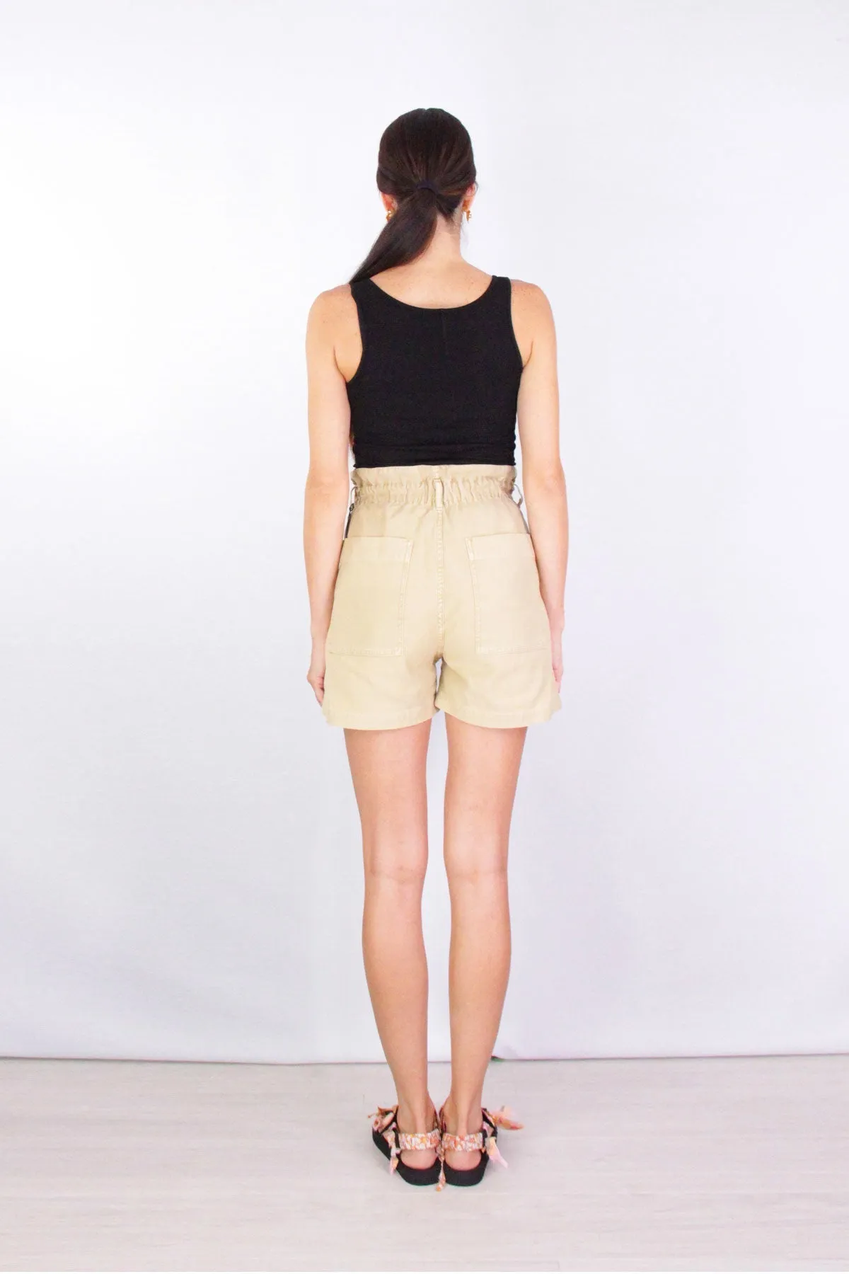 Silk Rib Square Neck Tank in Black