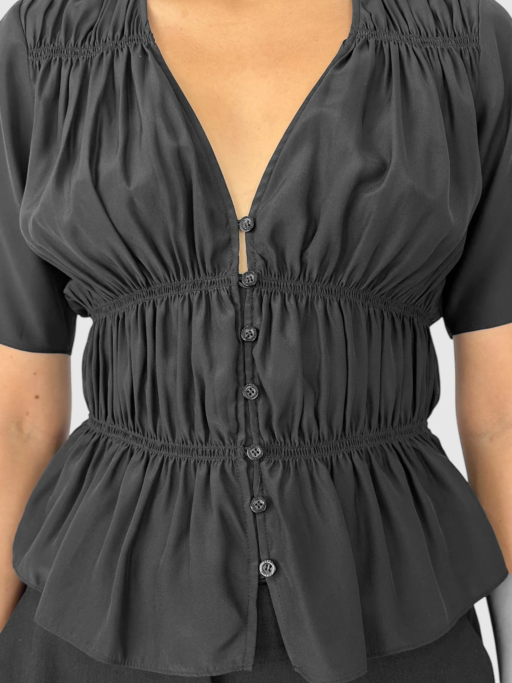 Silk Ruched Top