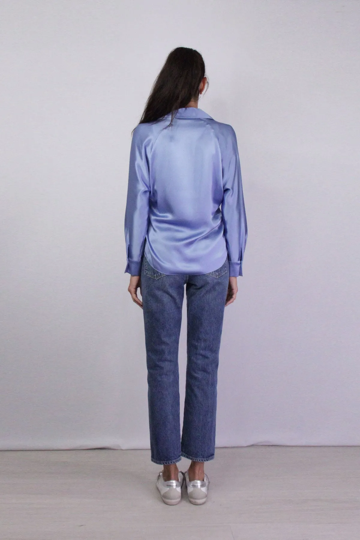 Silk Shaped Collar Popover in Kyanite
