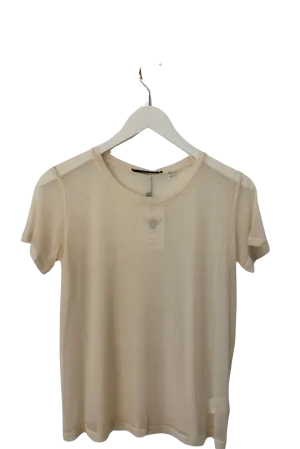 Silk Tulle Tea Dip Boyfriend Top