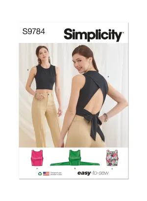 Simplicity Pattern 9784 Misses' Top/Vest
