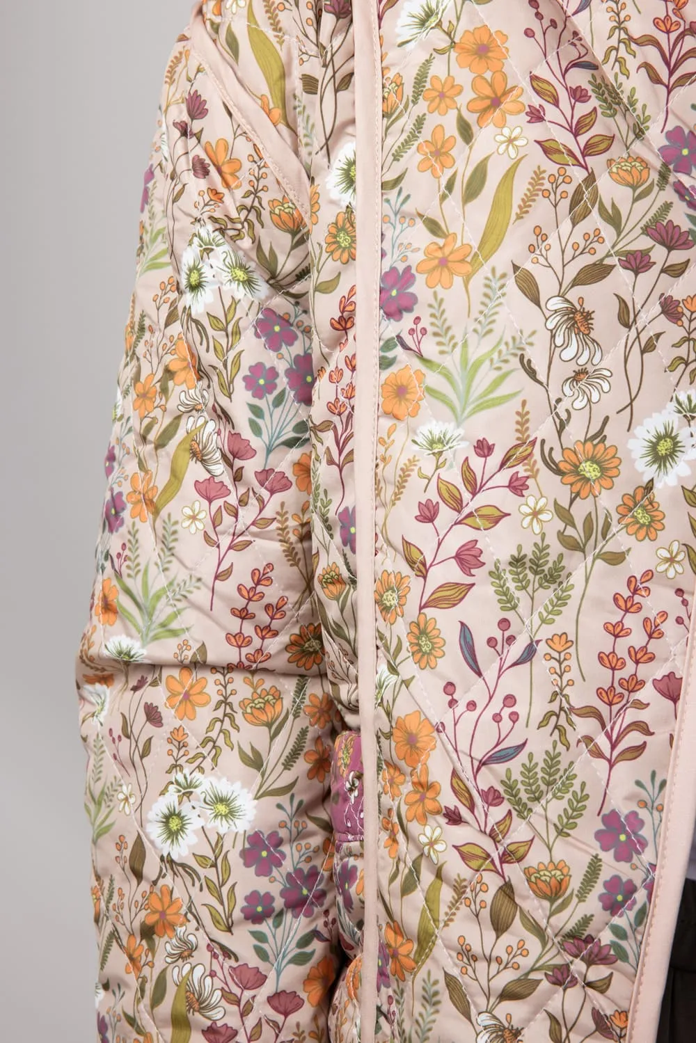Simply Southern Reversible Quilted Floral Jacket for Women in Tan/Pink | PP-0224-JKT-REVERSIBLE-TANFLD