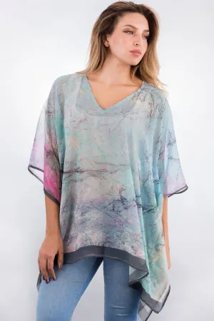 Sky Blue Multi Kumari Top