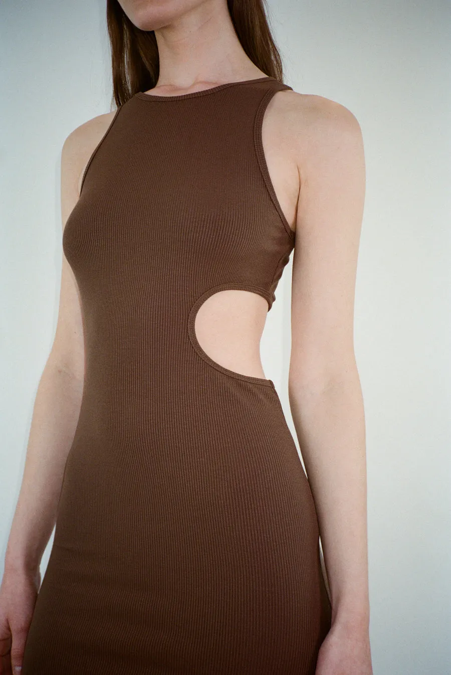Slight Tank Dress in Cocoa