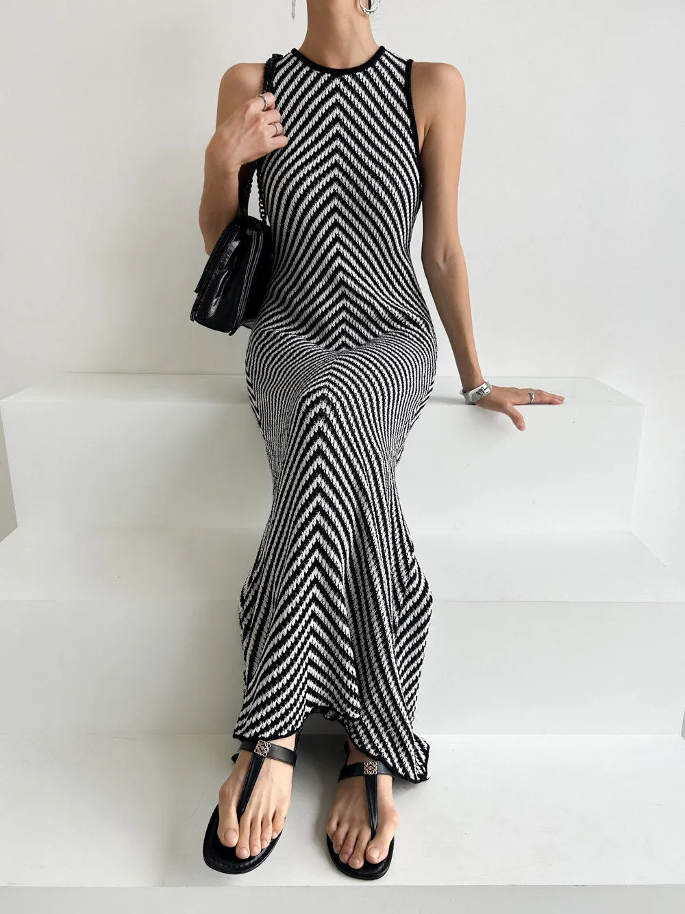 Solid Black Tank Slip Dress