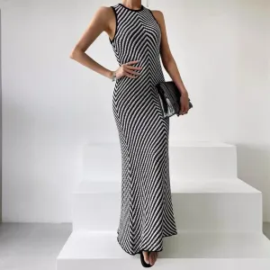 Solid Black Tank Slip Dress