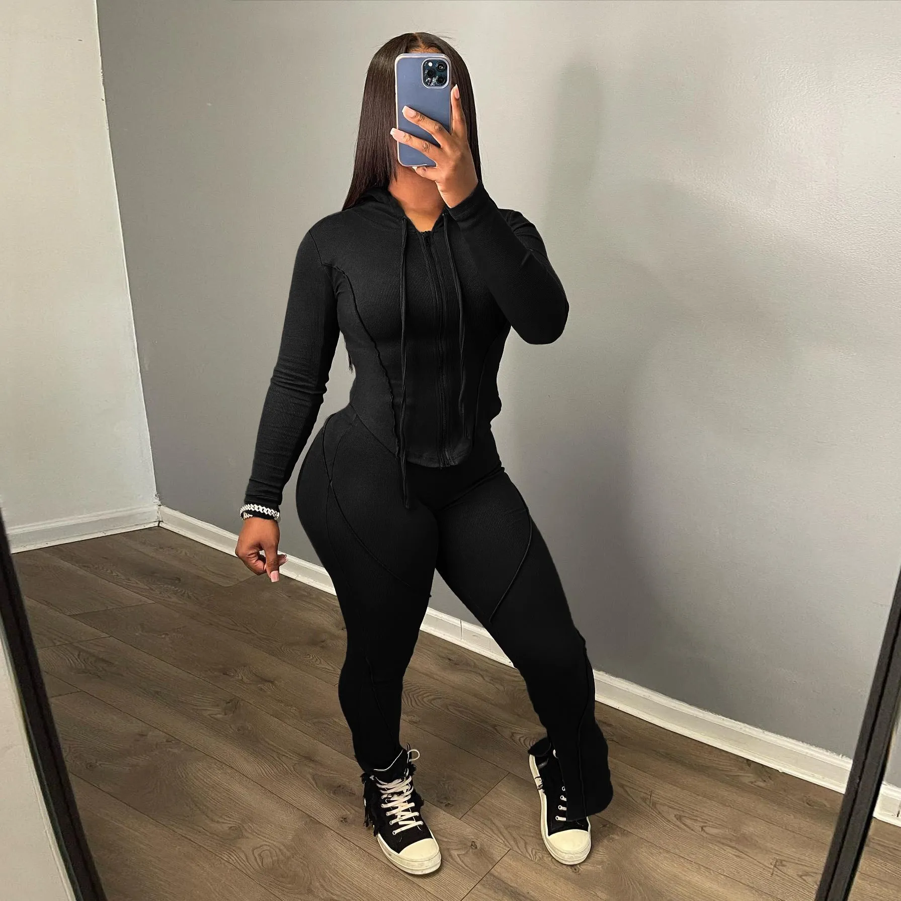 Solid color tracksuit-D591 | Inspanda