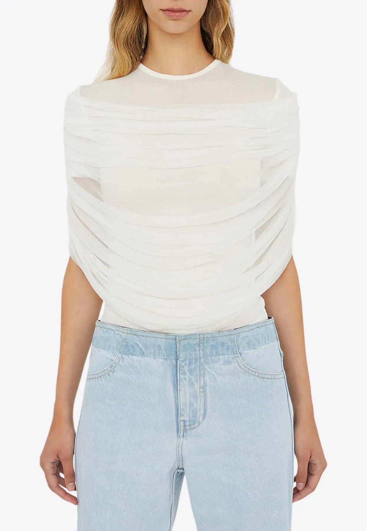 Sonora Veiled Ruched T-shirt