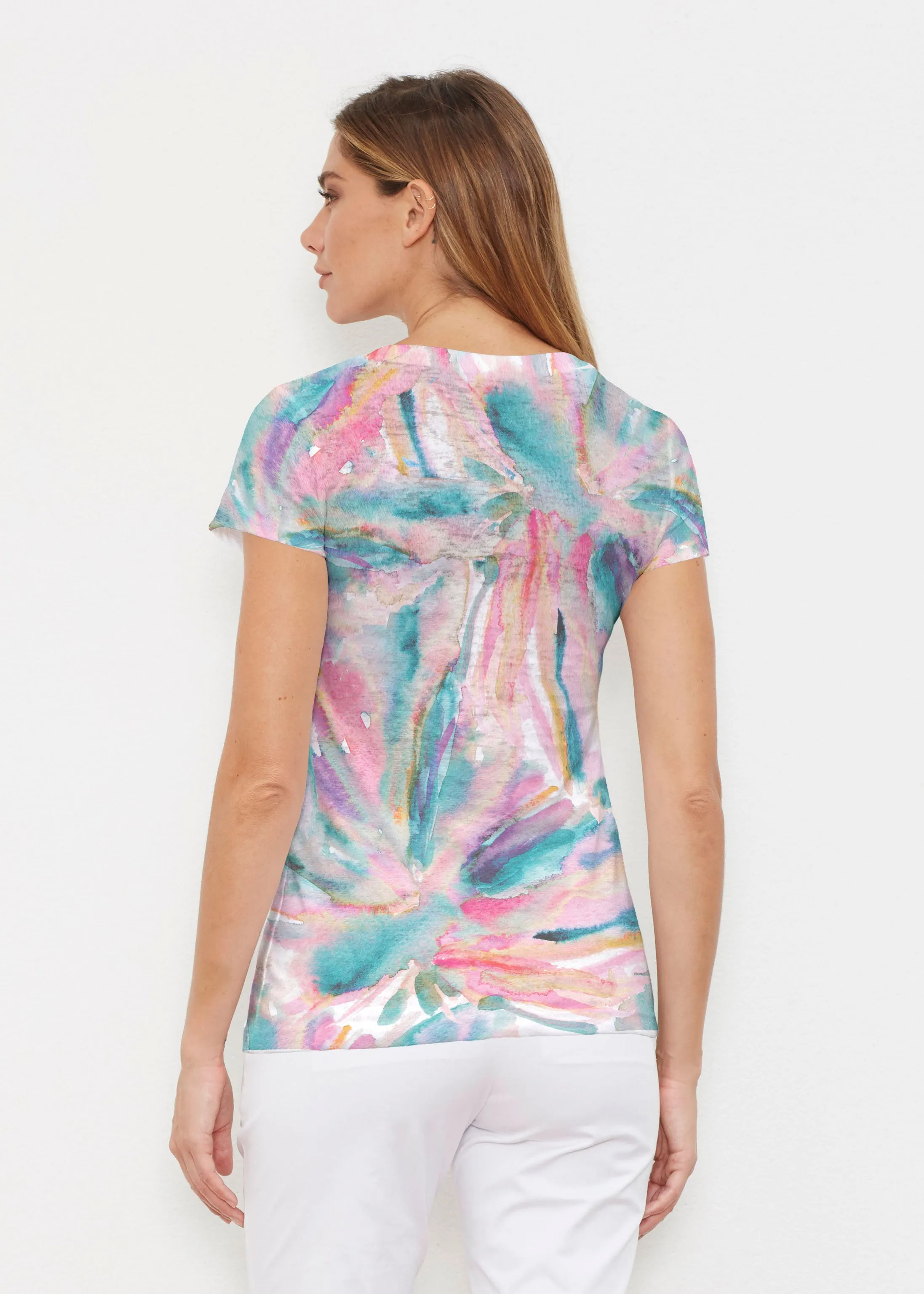 Sparky (17109) ~ Signature Cap Sleeve V-Neck Shirt
