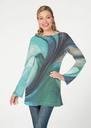 Stella (14313) ~ Banded Boatneck Tunic