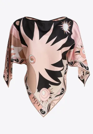 Stella Print Cape Top