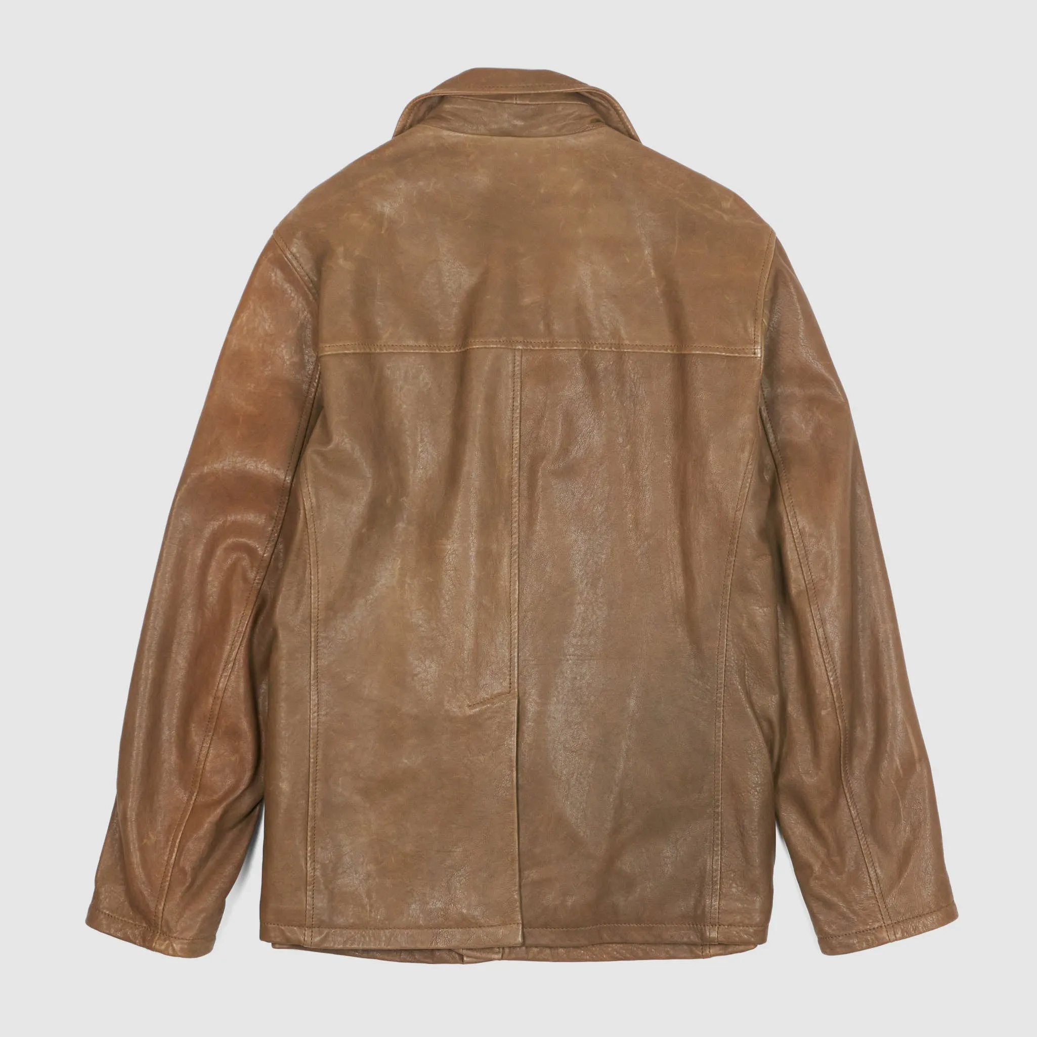 Stewart Natural Tanned Leather Coat