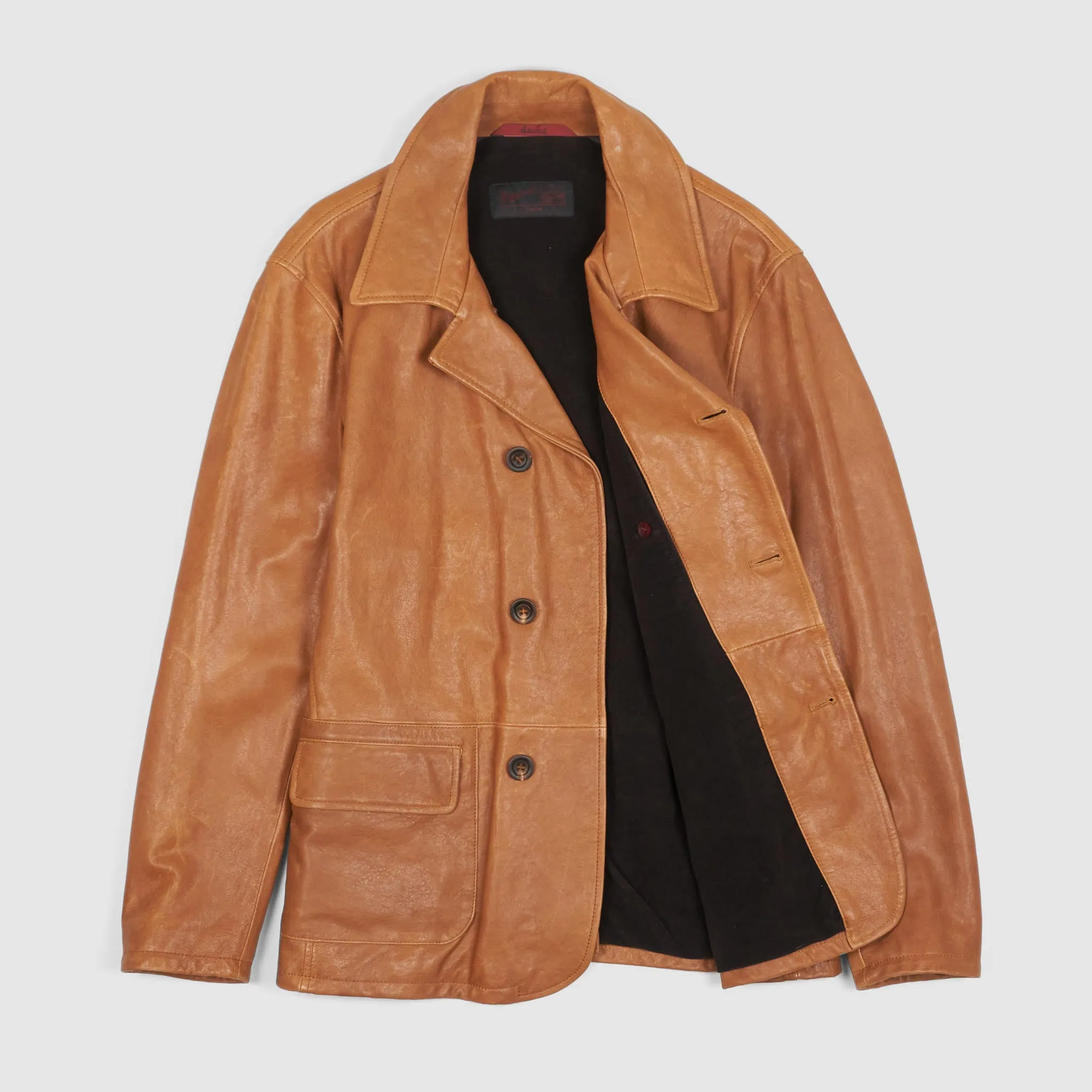 Stewart Natural Tanned Leather Coat